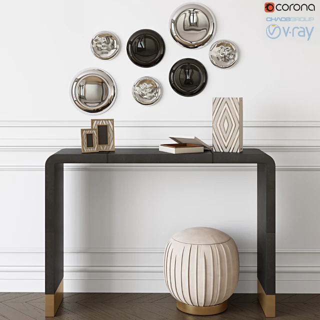 CB2, Tyler Leather Console & Ottoman-Stool — Descargar
