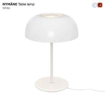 IKEA NYMANE Table Lamp White — Ver 2
