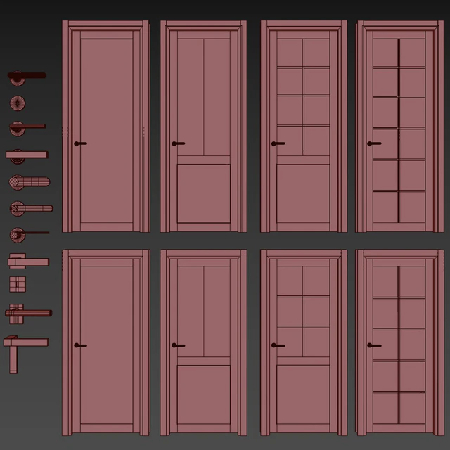 Interior doors with frame and fittings — Descargar