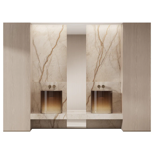 Bathroom furniture with luminous sinks — Descargar