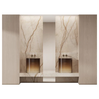 Bathroom furniture with luminous sinks — descargar