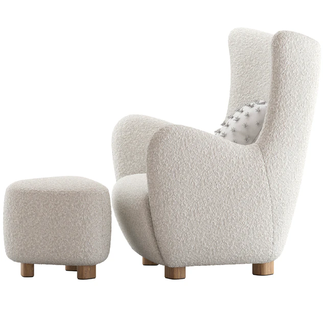 CB2 Bozzi Lounge Chair and Ottoman — Скачать