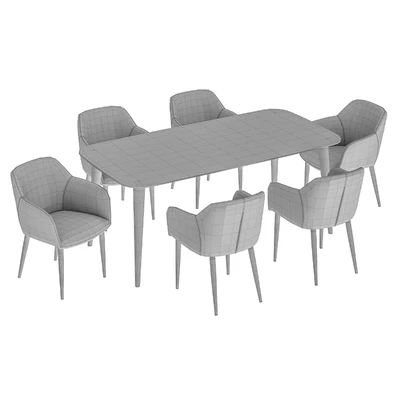 Cecilia dining chair and Sevilla table — Ver 3