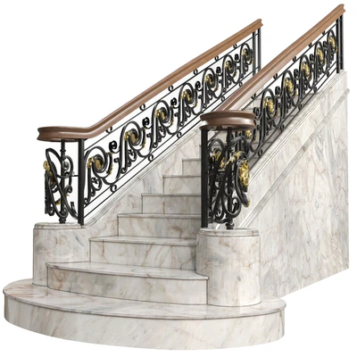 Wrought iron railing Art. 72 — Ver 1