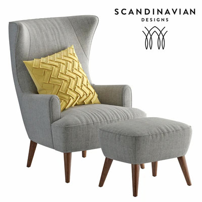 armchair Scandinavian Designs Katja High Back — Ver 1