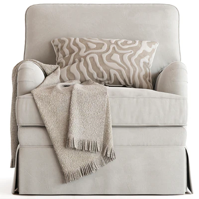 Ethan Allen Monica Armchair and Ottoman — Ver 3