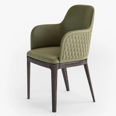Margot quilted wood armchair — Ver 1