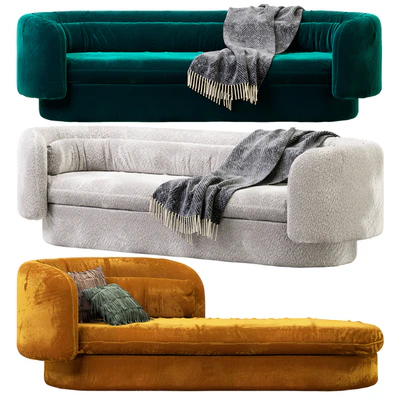 Group Philippe Malouin for SCP Chaise Lounge and Sofa — Ver 1