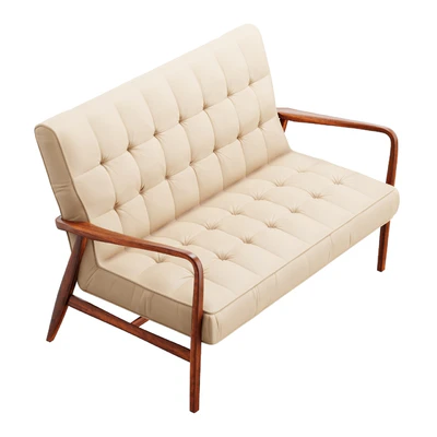 Mid Century Leather Sofa — Вид 6
