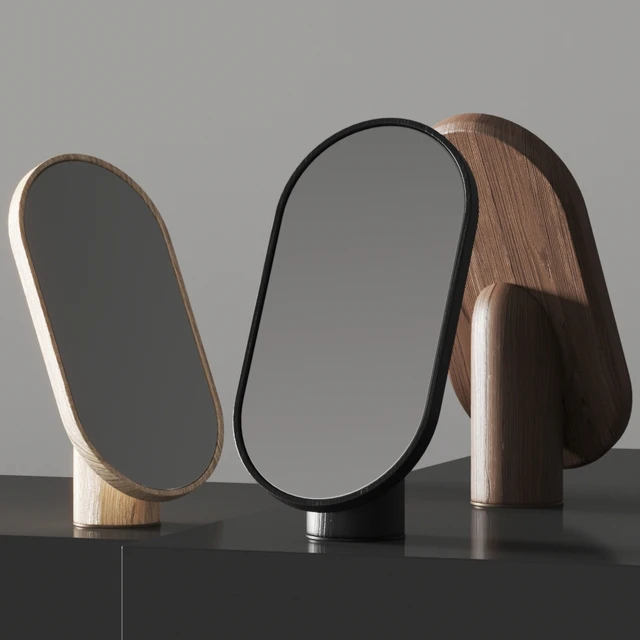 Tre Product Woodturn Table Mirrors — Descargar