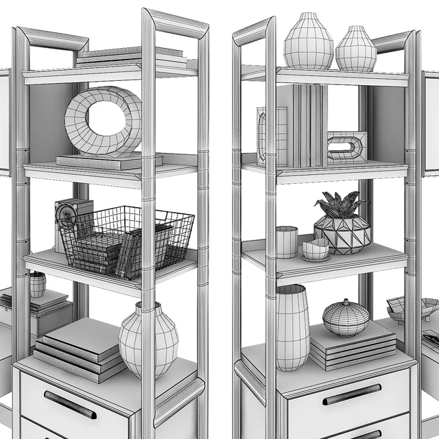 C & B Tate Bookcase Desk and File Cabinets — Descargar