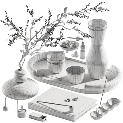 Decorative set with branches ch10 — Ver 4