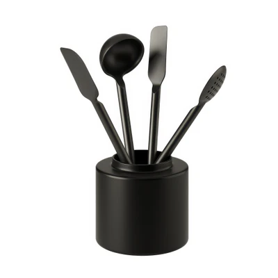 black silicone utensils by crate and barrel — скачать