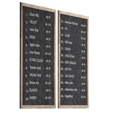 Beer menu on taps — Ver 4