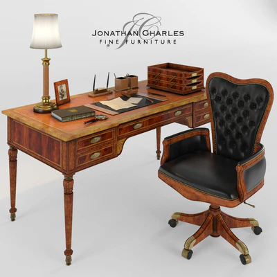 Armchair and desk with accessories Jonathan Charles — Ver 1