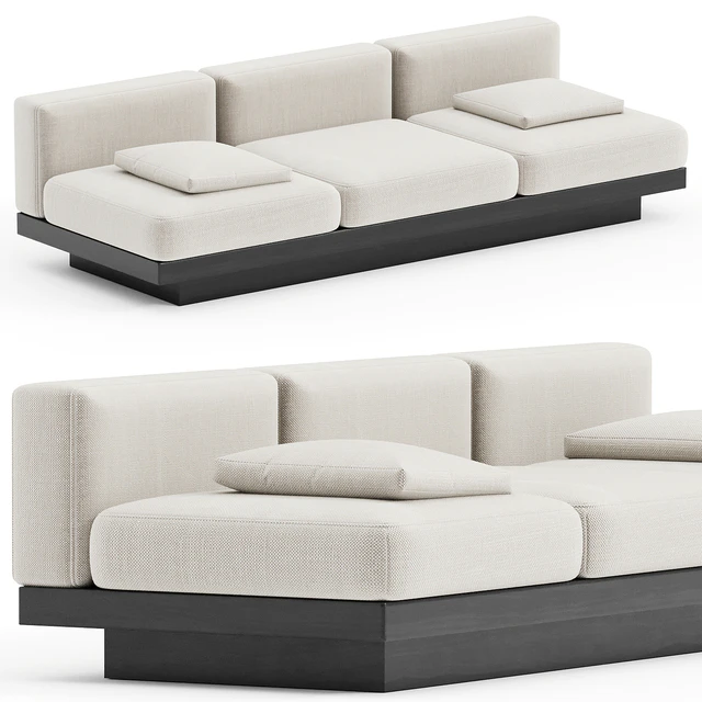 BENCH THREE SEATER BONE - BLACK INDOOR RUDOLPH — Descargar