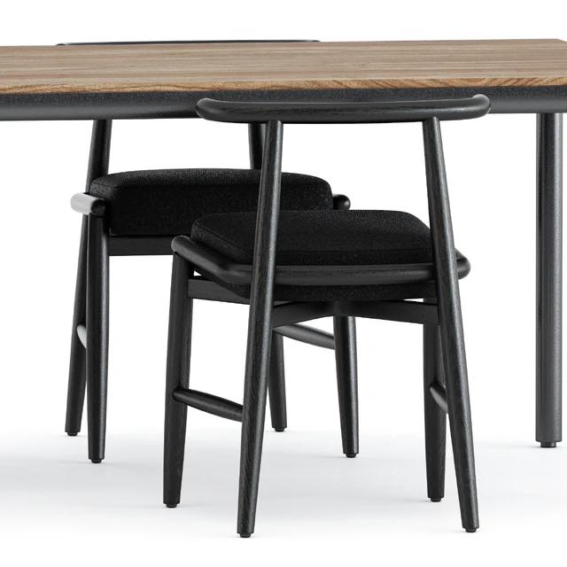 Teresina and Emilia chair by Meridiani and Illum table by Tribu — Descargar