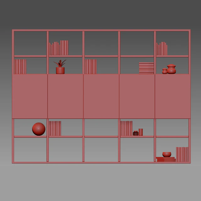 Wardrobe with decorative set 2 — Скачать