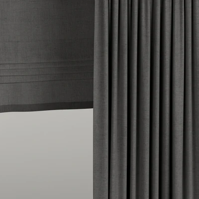 Dark curtains with roman blinds. — Ver 3