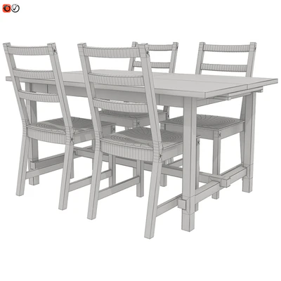 Table and chair IKEA NORDVIKEN — Ver 3