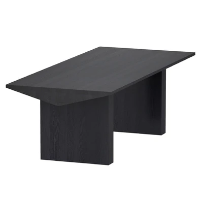 Van Charcoal Wood Dining Table (Crate and Barrel) — Ver 4
