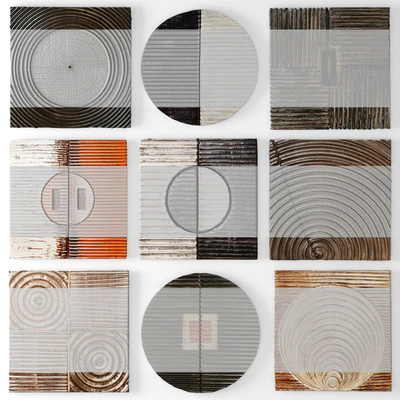 Wood Wall Sculpture by Kipley Meyer, картина, деревянная картина, настенный декор, резьба по дереву, абстракция, набор, круг, резной настенный декор, эко дизайн — Вид 2