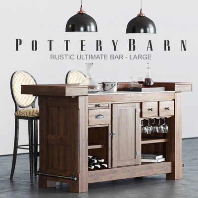 Pottery Barn RUSTIC ULTIMATE BAR — Ver 1