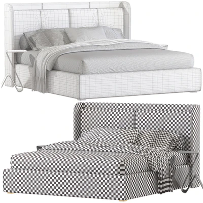 White Wingback Bed 102 — Вид 5