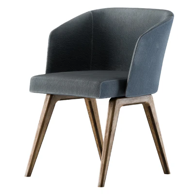 Minotti Dinning with Creed Chair and Wooden Toulouse Table — Ver 4
