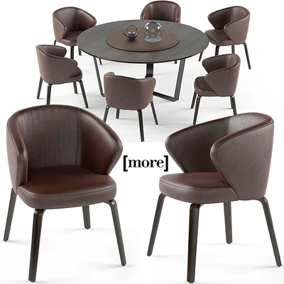 Mudi armchair and Pero round table set — Ver 1