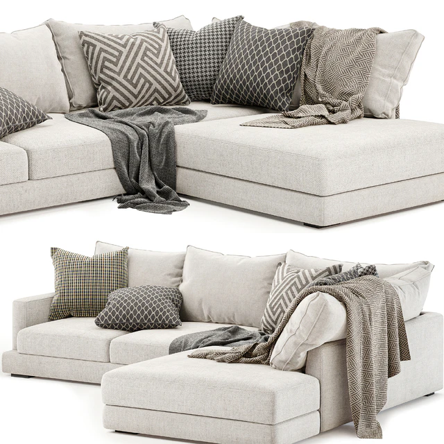 Tully sofa with chaise — Скачать