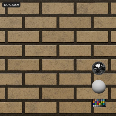 faux smooth running bond brick wall texture yellow — Вид 4