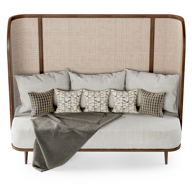 Three-seater garden sofa CV33 High back / Трехместный диван из ротанга — Скачать