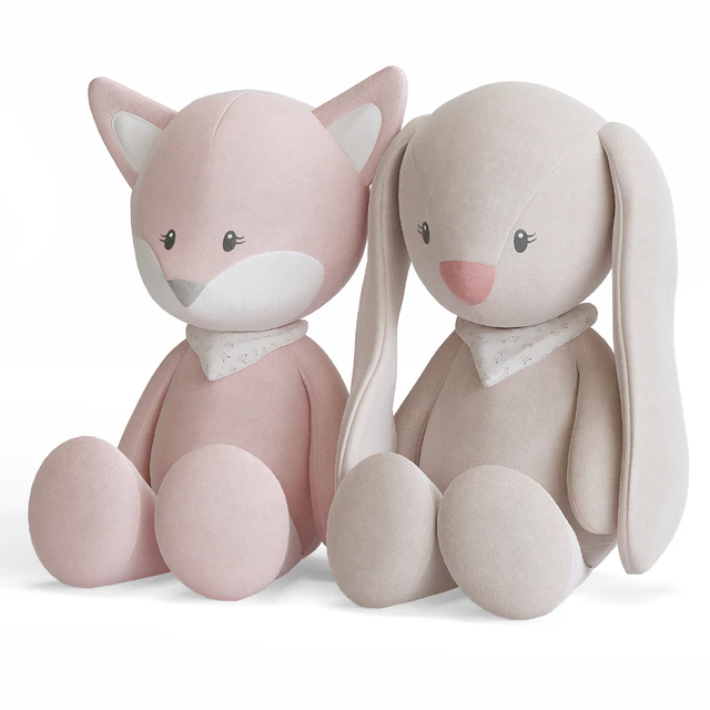 Мягкие игрушки Лисёнок Alice и Зайка Pomme от Nattou — Скачать