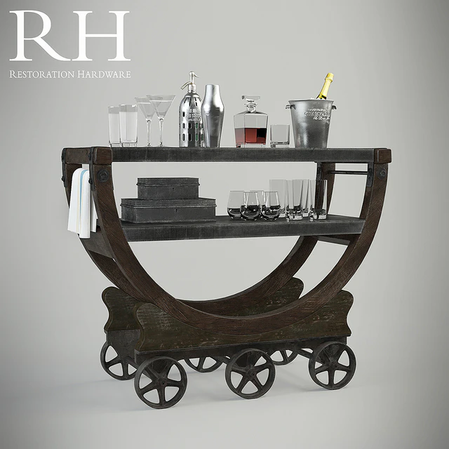 VINTAGE WALLPAPER FACTORY BAR CART — Descargar