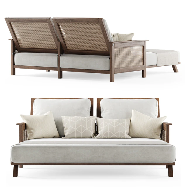 Wooden double daybed — Descargar