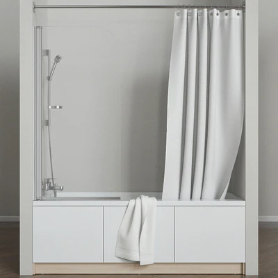 A set of bathtubs and furniture "Smart" with curtains "Easy" and soft curtains, tm Cersanit — Ver 3