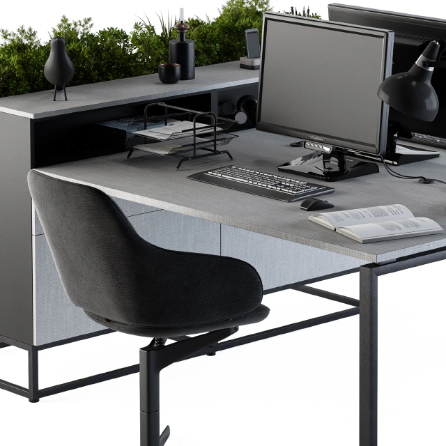 Office Furniture - employee Set 15 — Скачать