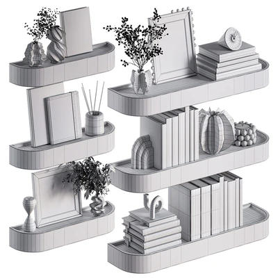 Shelves with decorative set — Ver 5