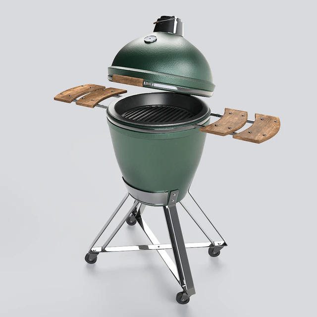 Outdoor Barbecue Grill Big Green Egg — Descargar