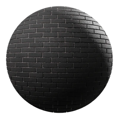 sandfaced running bond bond brick wall texture black — View 1