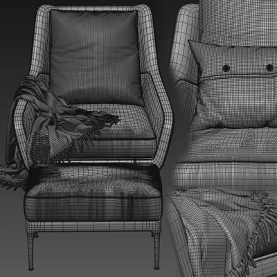B&B Italia Edouard Armchair — View 3