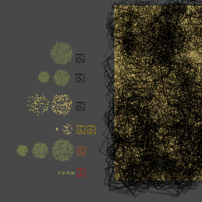 Grass with oak leaves — Ver 4