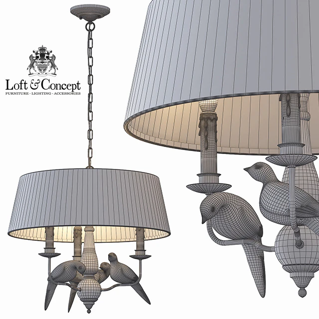 Подвесной светильник Norman Bird Chandelier Round — Скачать
