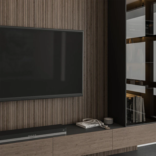 TV Wall Marble Wall and Wood - Set 41 — Descargar