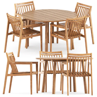 Sammen M1 by FDB Mobler and Taro Table by Fredericia — View 1