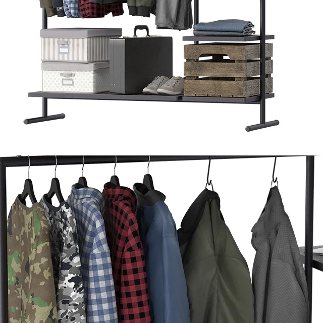 CLOTHES RACK WOOD — Descargar