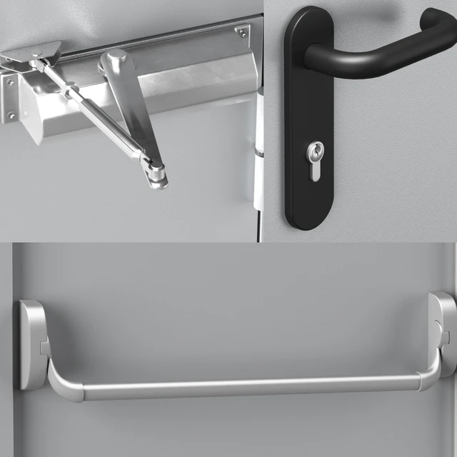 Metal fire doors, 4 colors — Descargar