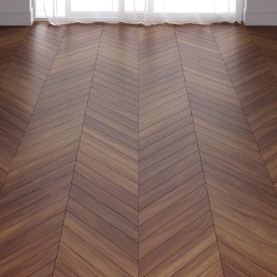 Brown Teak Wood Parquet Floor in 3 types — Ver 1
