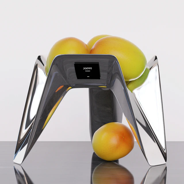 a bowl of fruit in the style of hi-tech — Descargar